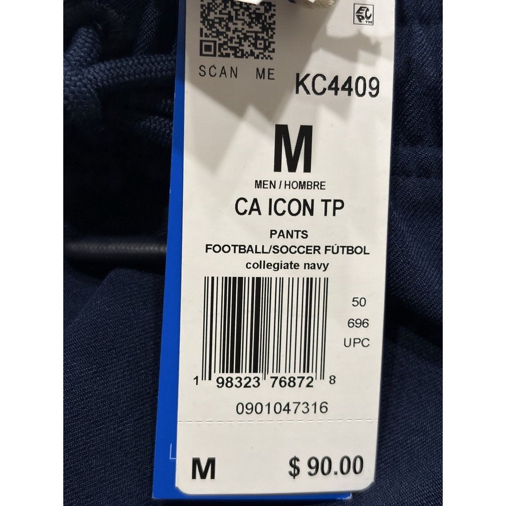 adidas CA ICON TP Mens M Collegiate Navy Track Pants Slim Fit Soccer KC4409 - Picture 3 of 14